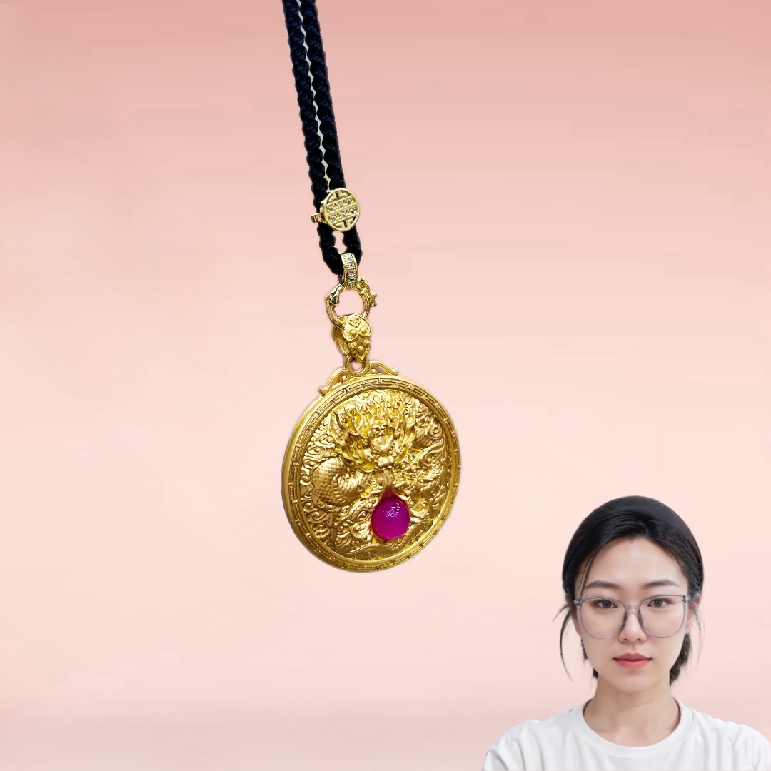 【梁总专属】时尚精美高端轻奢大龙牌合金玉髓吊坠【CM14612】