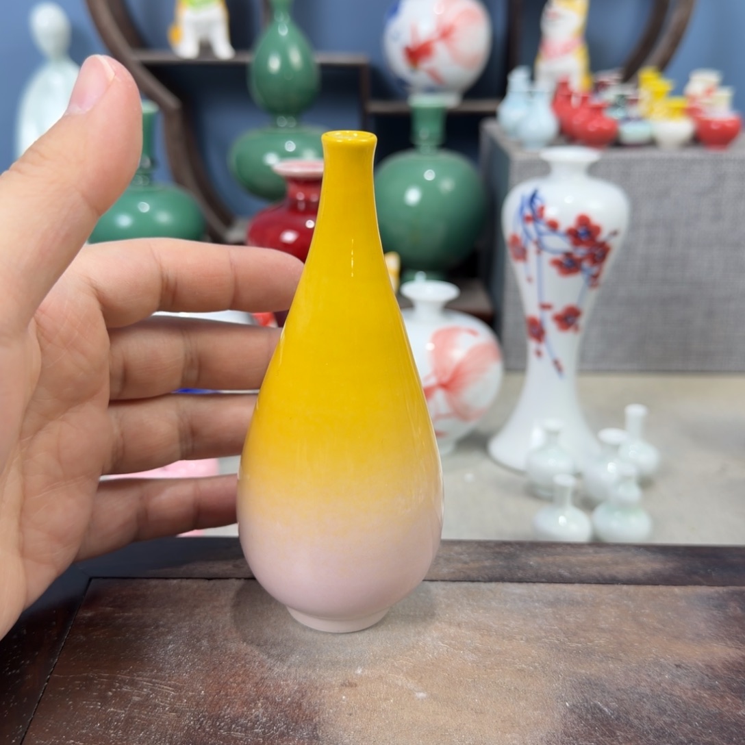 陶瓷手工小花器摆件