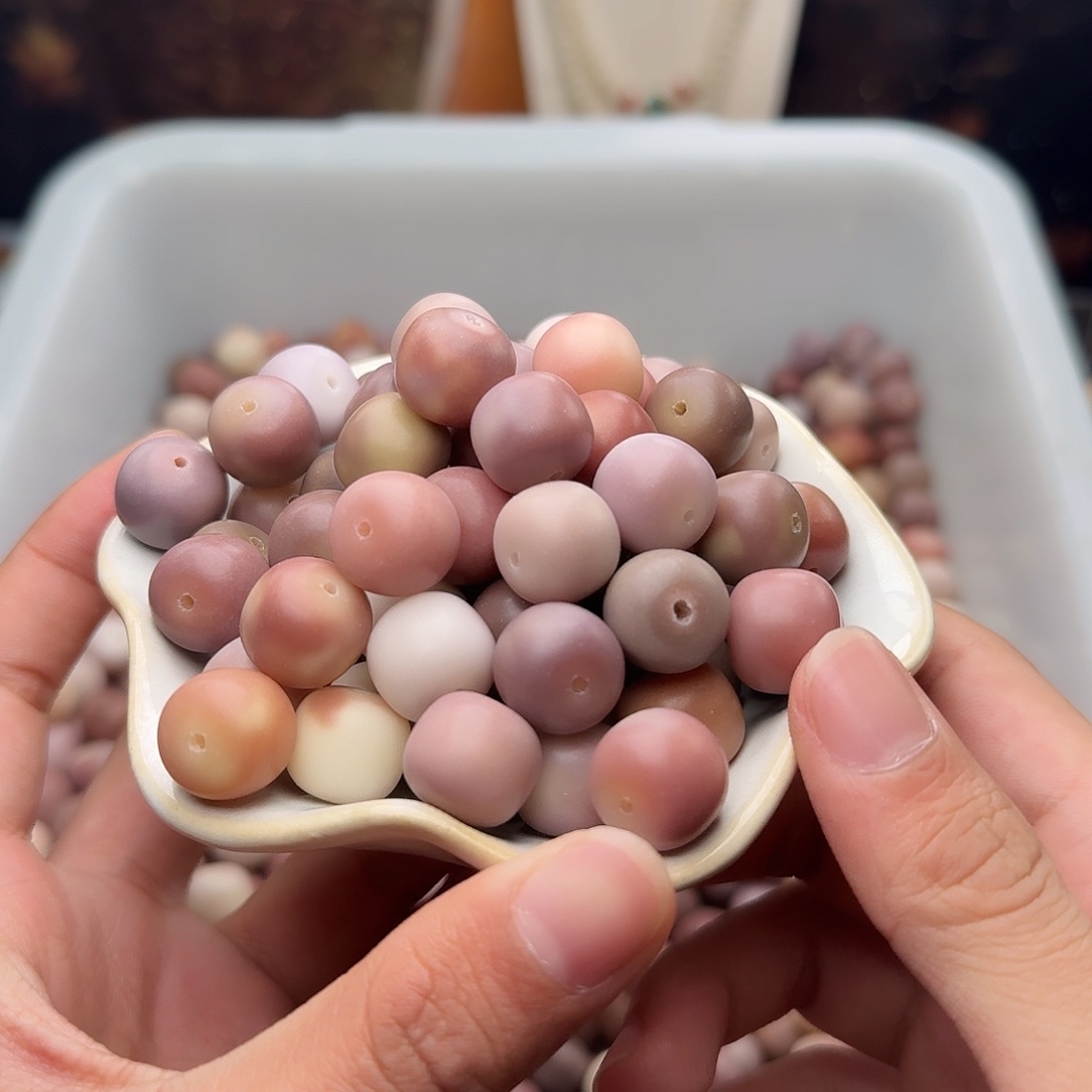 菩提根/象牙果吊坠20颗磨砂干磨紫韵14桶