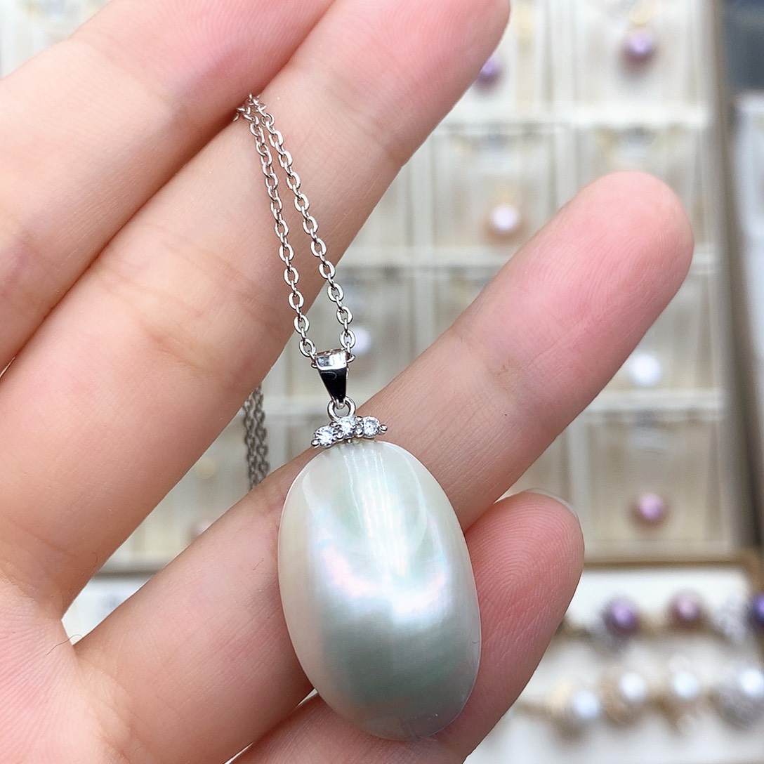 淡水珍珠颈饰银S925镶嵌