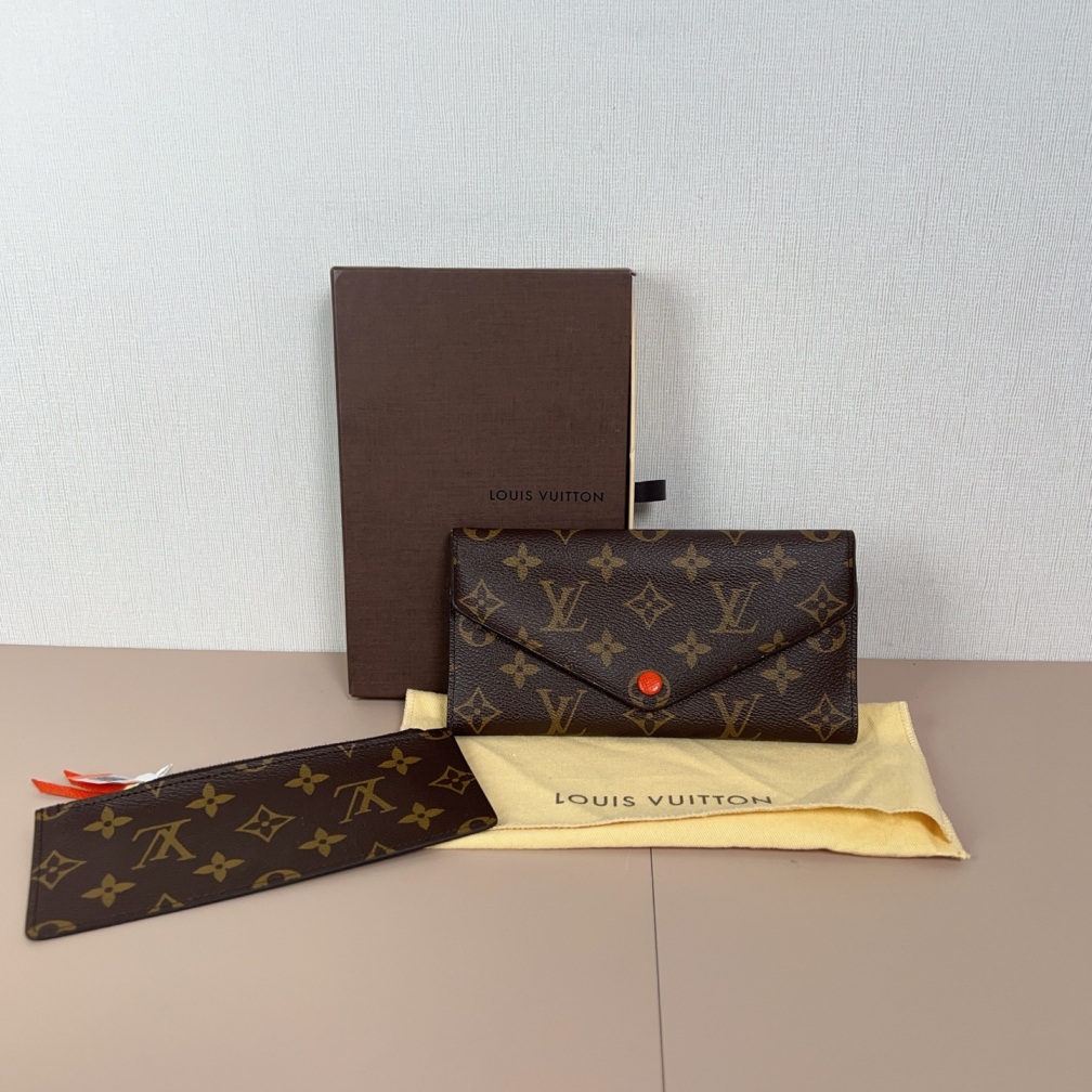 95新 LouisVuitton/路易威登 LV 老花橘豆豆二合一钱包cj7030