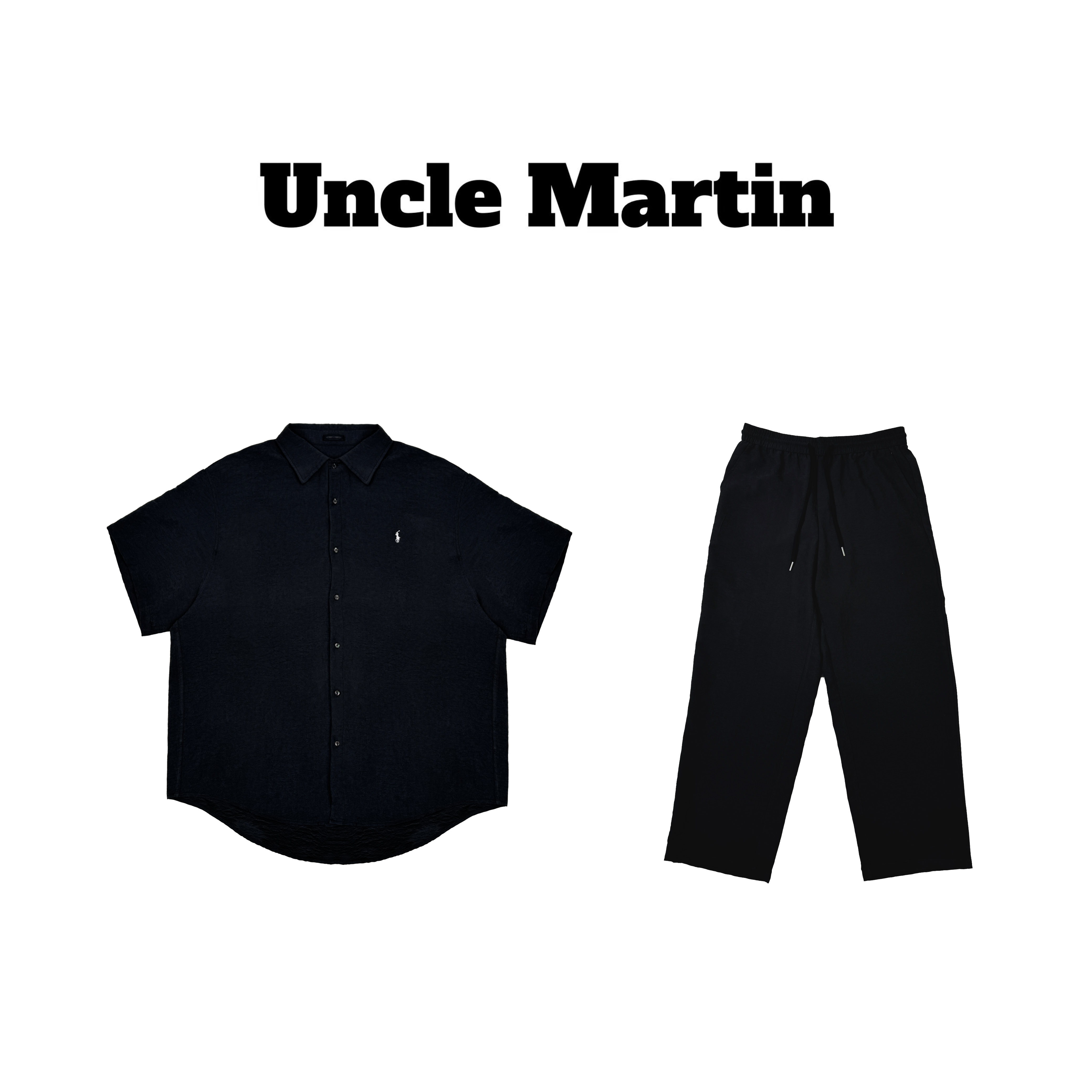 马丁叔叔 25新款上新云雾之湾衬衫短袖长裤套装 239-8