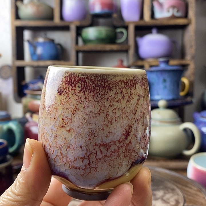 中国神后钧瓷茶具瑕疵处理