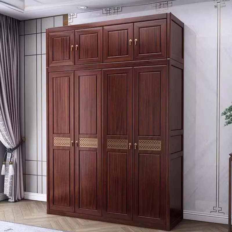 全简约实木衣柜新中式卧室家用原木质处理清仓无甲醛多收纳柜衣橱