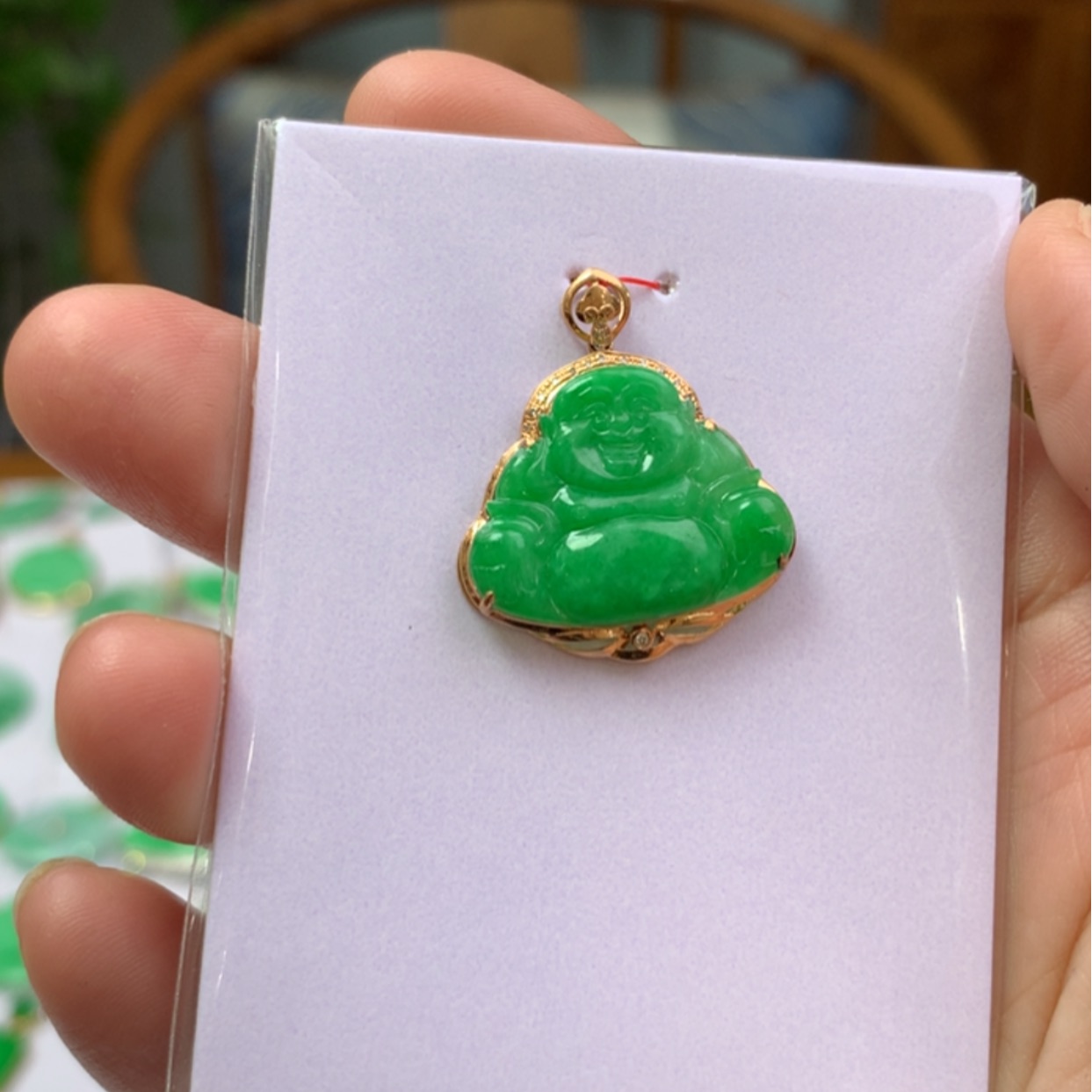 【闪购商品】翡翠颈饰18K金镶嵌翡翠首饰