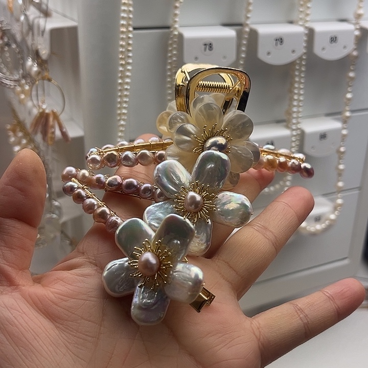 未镶嵌淡水珍珠发夹