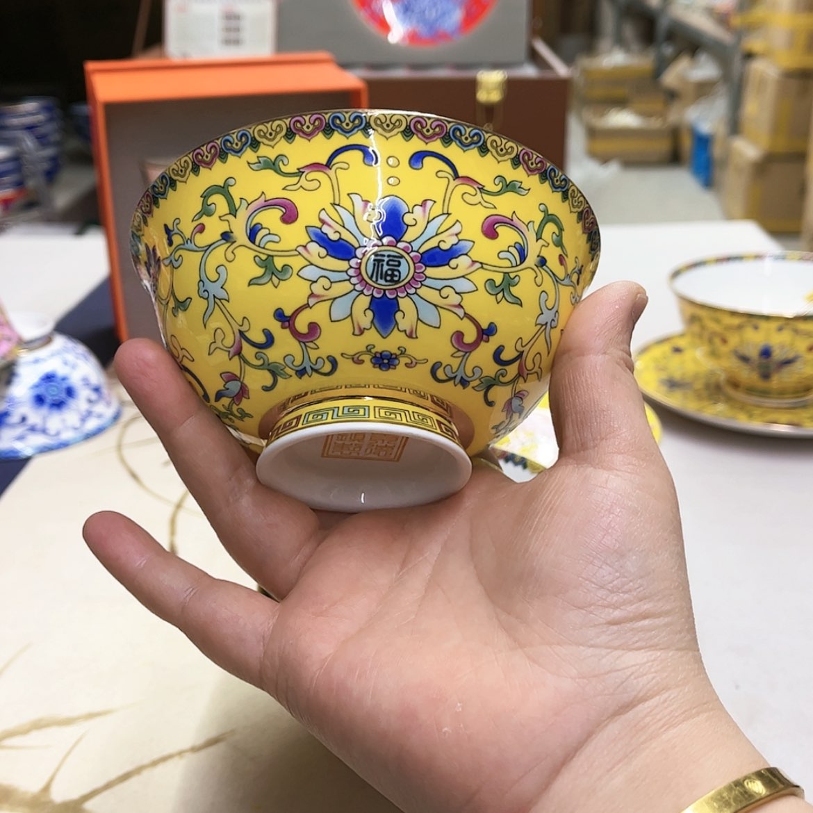 【闪购商品】珐琅4.5英寸6黄。。。。。。