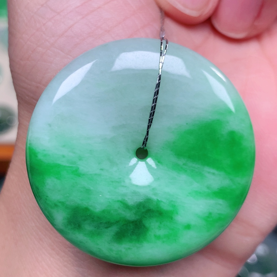 翡翠未镶嵌颈饰38.3-5.7