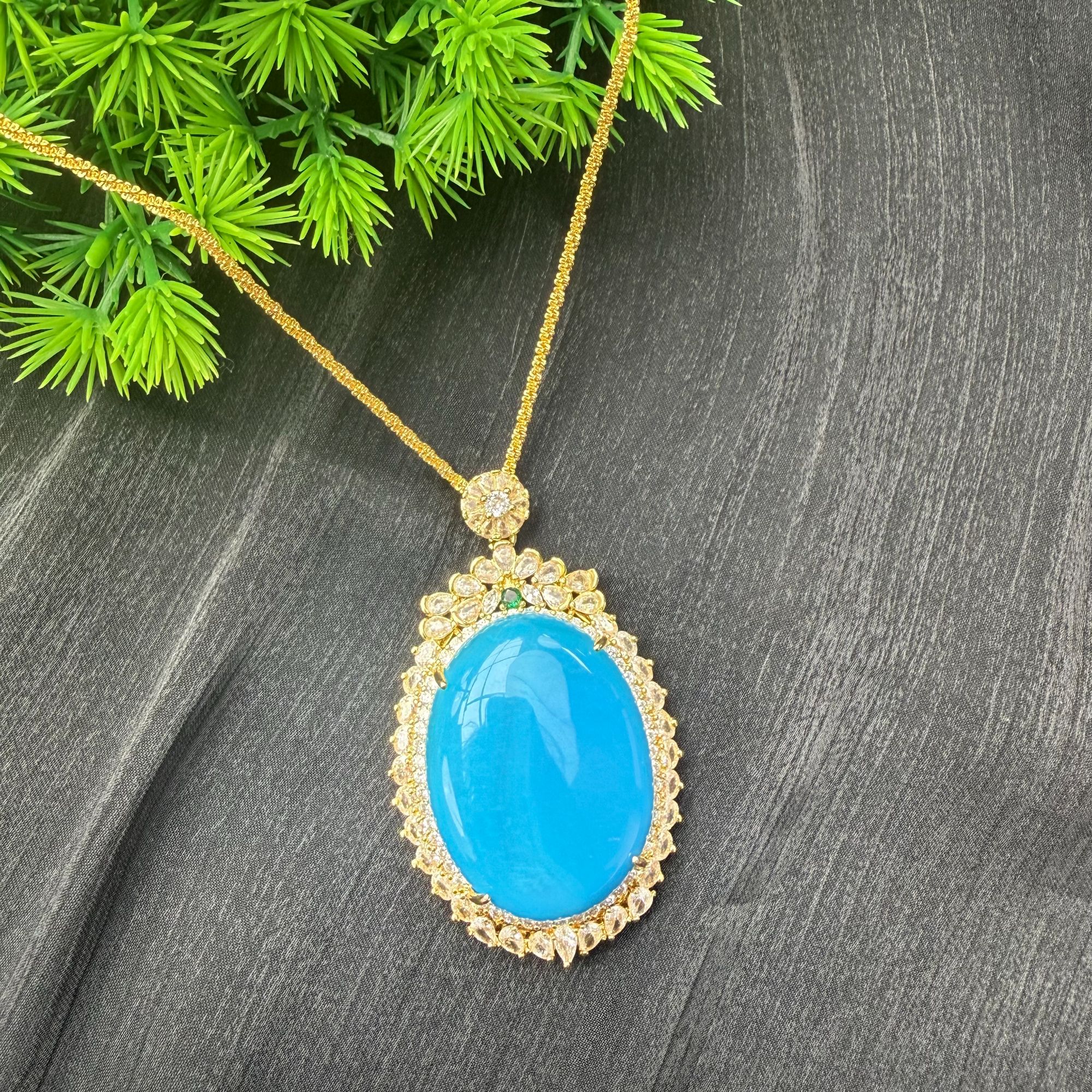 【杰少珠宝】高端宇宙星辰天空之石玛瑙蓝吊坠配绳(多样性发其一）