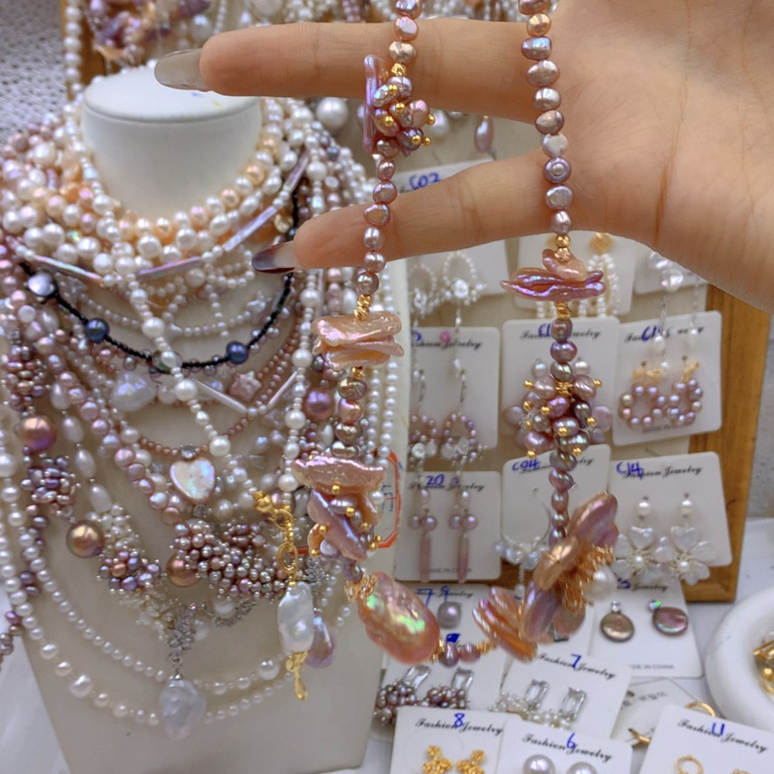 淡水珍珠耳饰银S925镶嵌