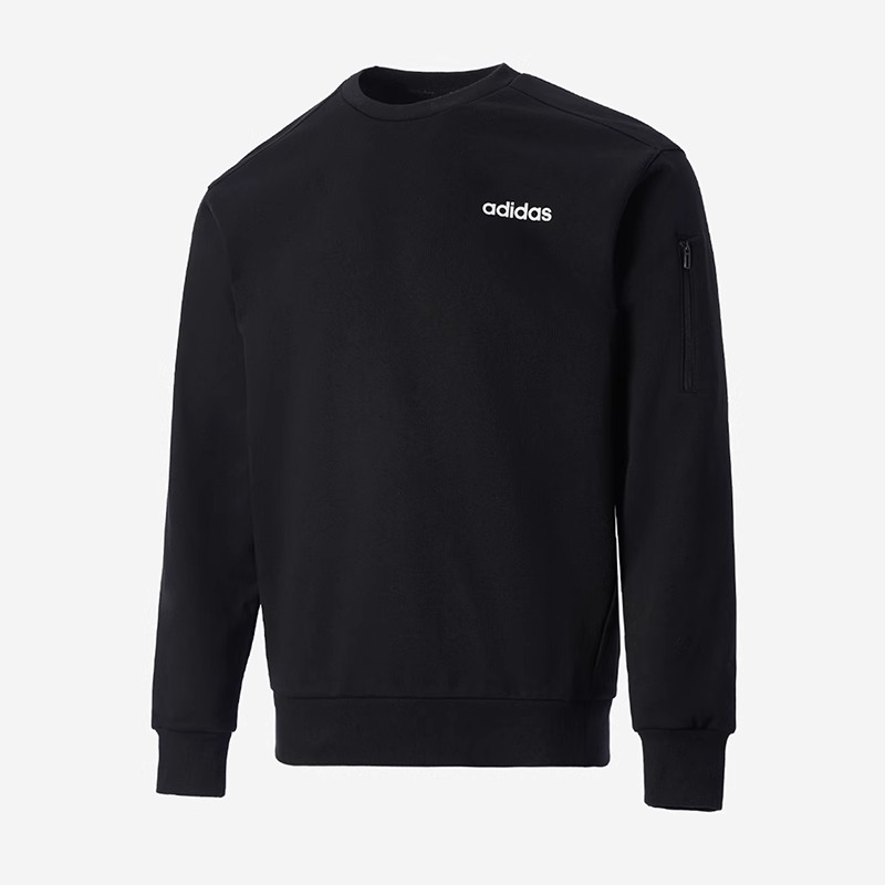 adidas/阿迪达斯官方正品新款男士圆领针织舒适套头卫衣JF3222