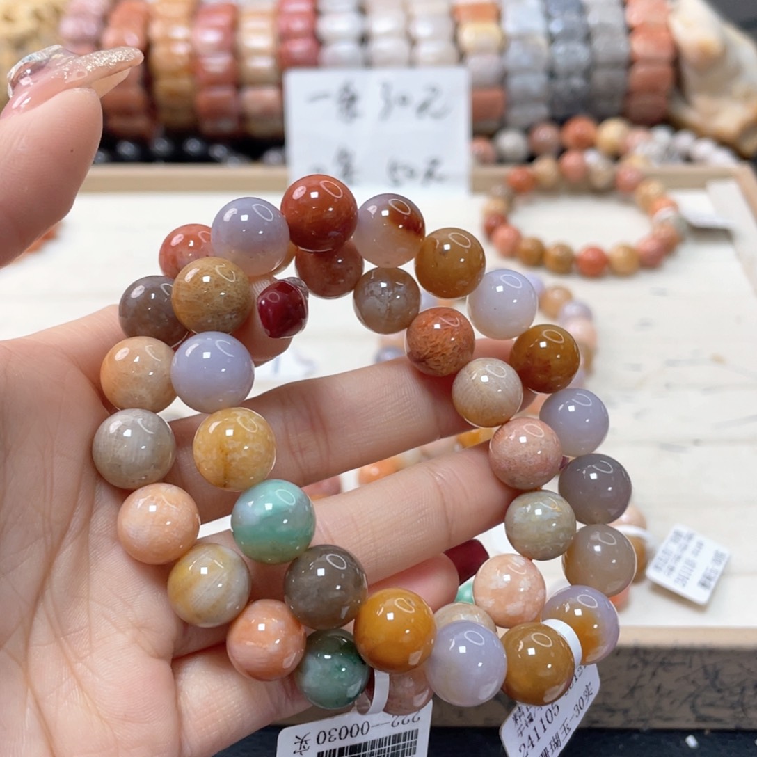 硅化珊瑚（珊瑚玉）手链未镶嵌A*H222