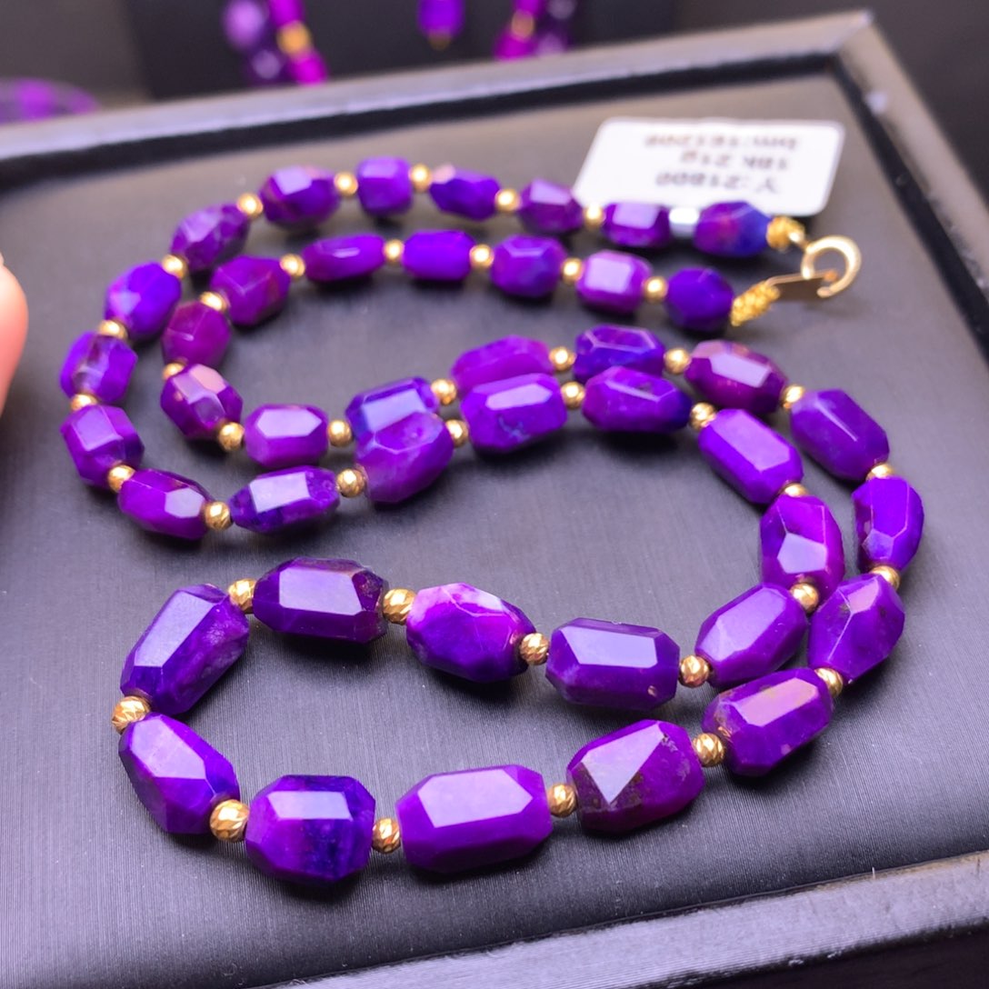 苏纪石（舒俱来）18K金镶嵌项链