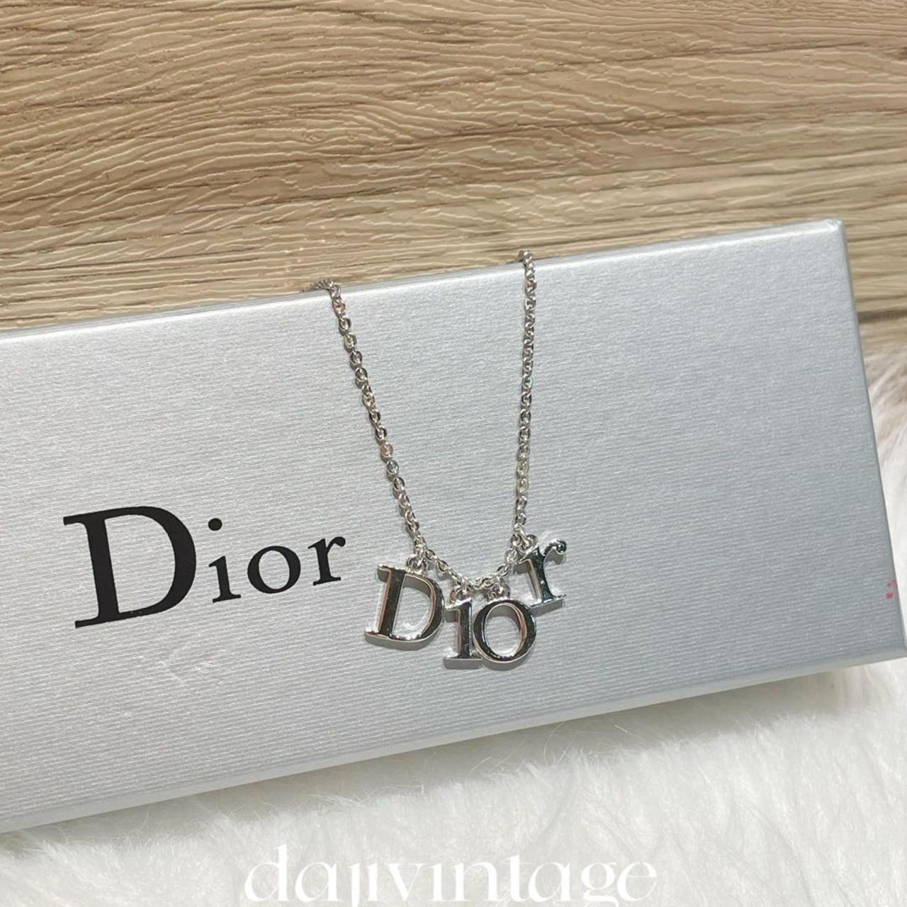 99新 DIOR/迪奥 大吉中古/Dior迪奥银分体字母项链