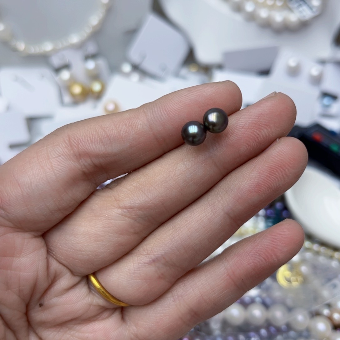 淡水珍珠耳饰银S925镶嵌