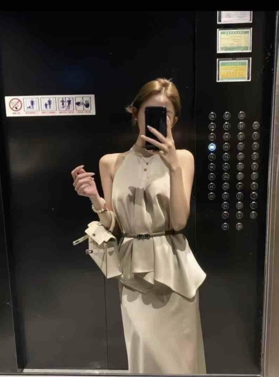 纯欲风千金风气质性感时尚套装连衣裙包臀吊带韩系