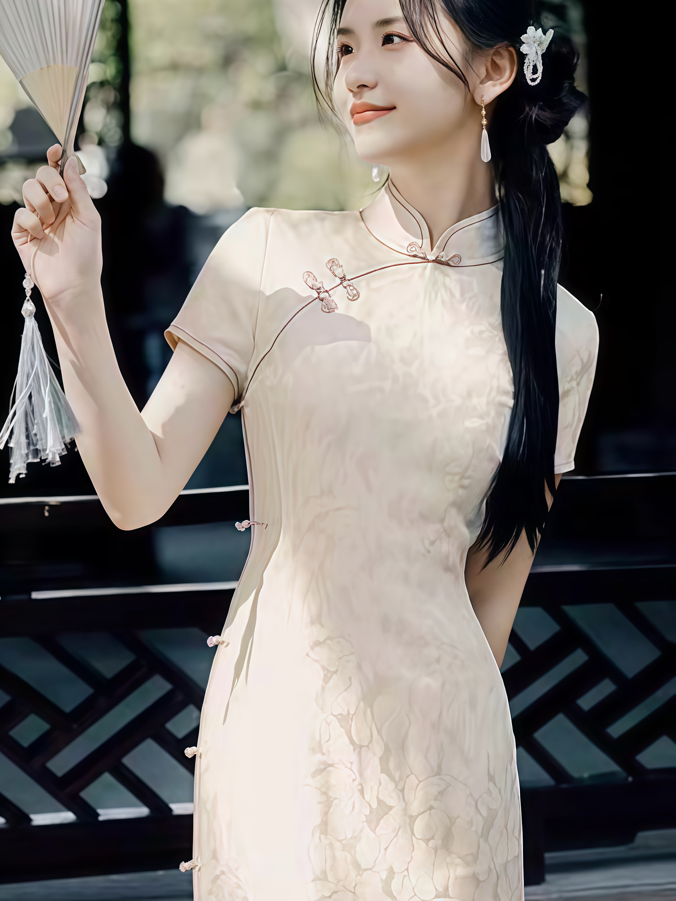 【白纱叠叶】武汉姑苏夫人高端定制款旗袍