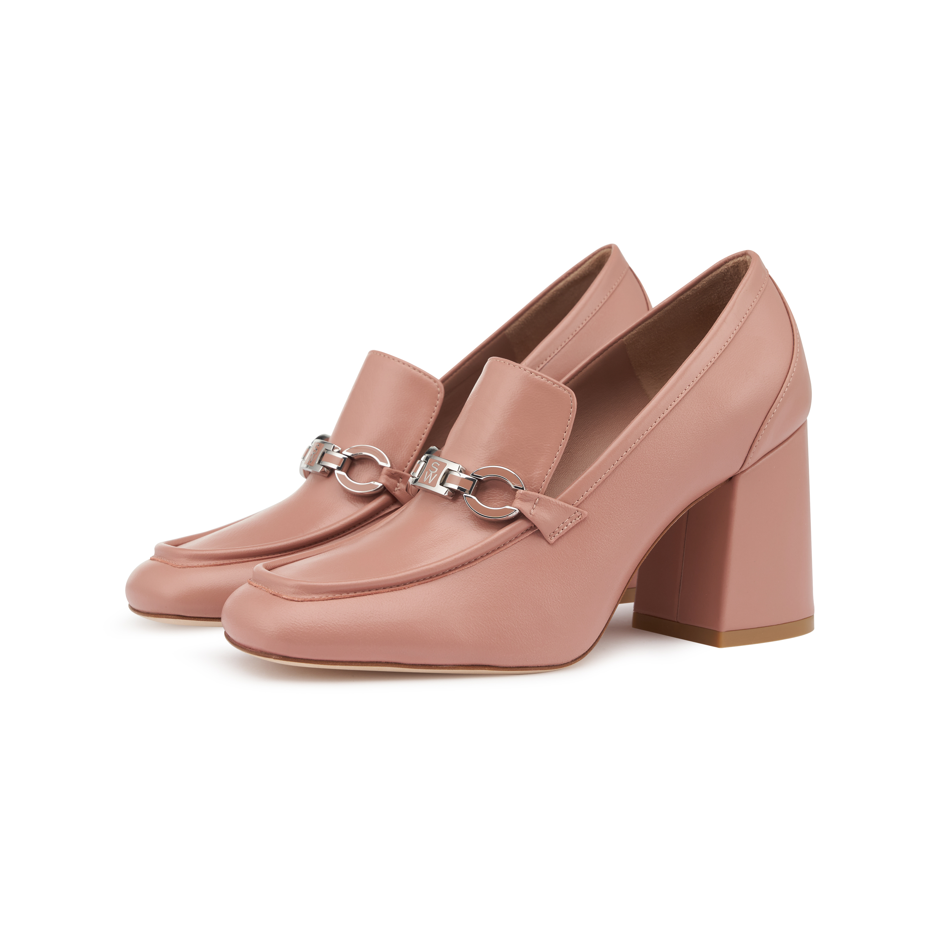 【宁波和义】SW SIGNATURE 85 LOAFER豆蔻色光泽羊皮高跟鞋