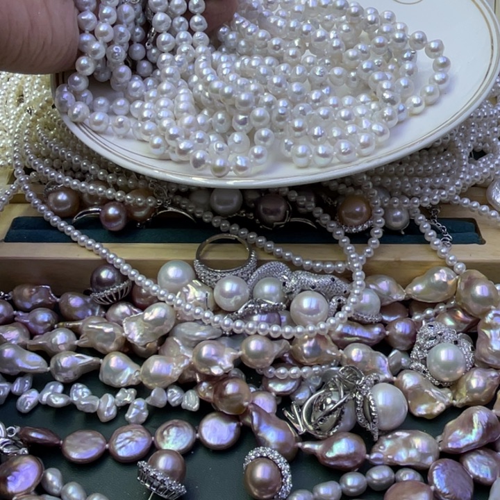 淡水珍珠项链合金