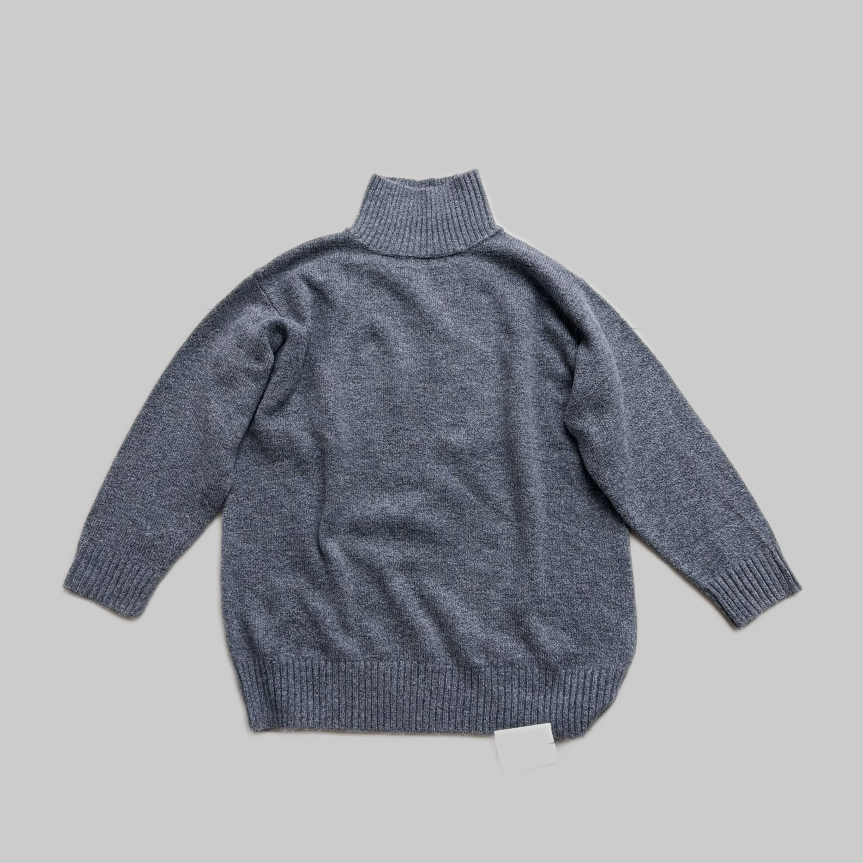 D114 三色厚实立领宽松休闲针织毛衣