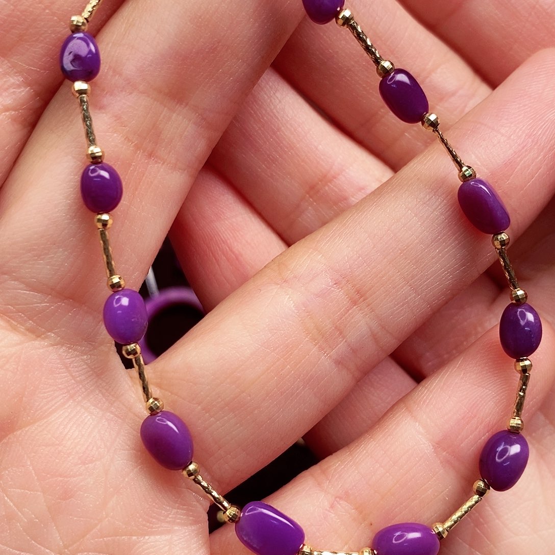 苏纪石（舒俱来）手链18K金镶嵌