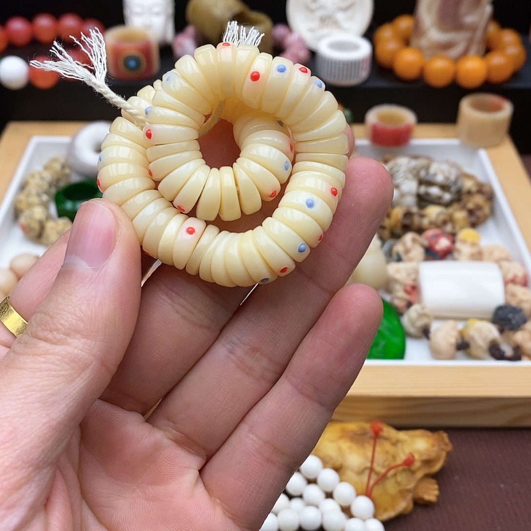 驼骨手串/手链12mm驼骨鸡油黄