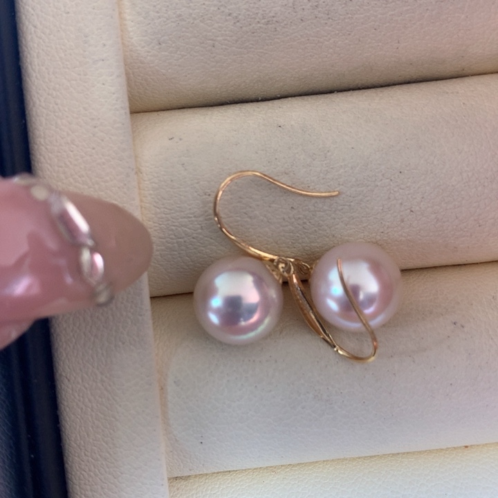 18K金镶嵌耳饰海水珍珠