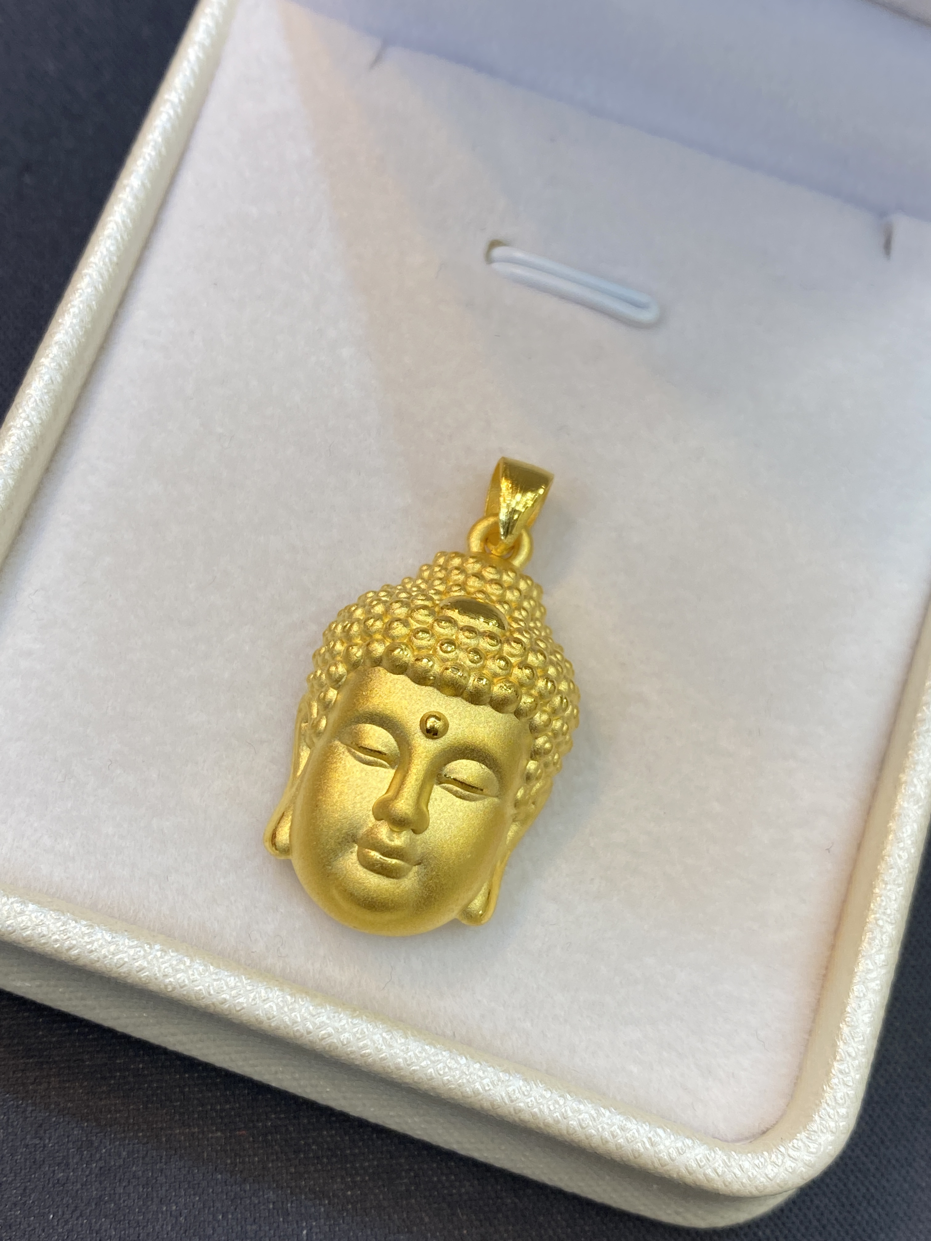 足金999佛头吊坠