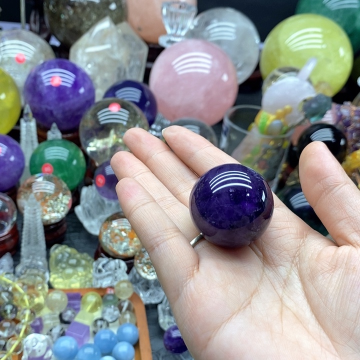 石材天然紫水晶球
