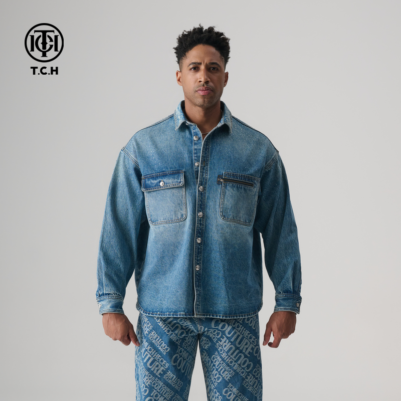 轻奢-T.C.H/系列2024春季新款时尚经典百搭牛仔外套男T72A068003