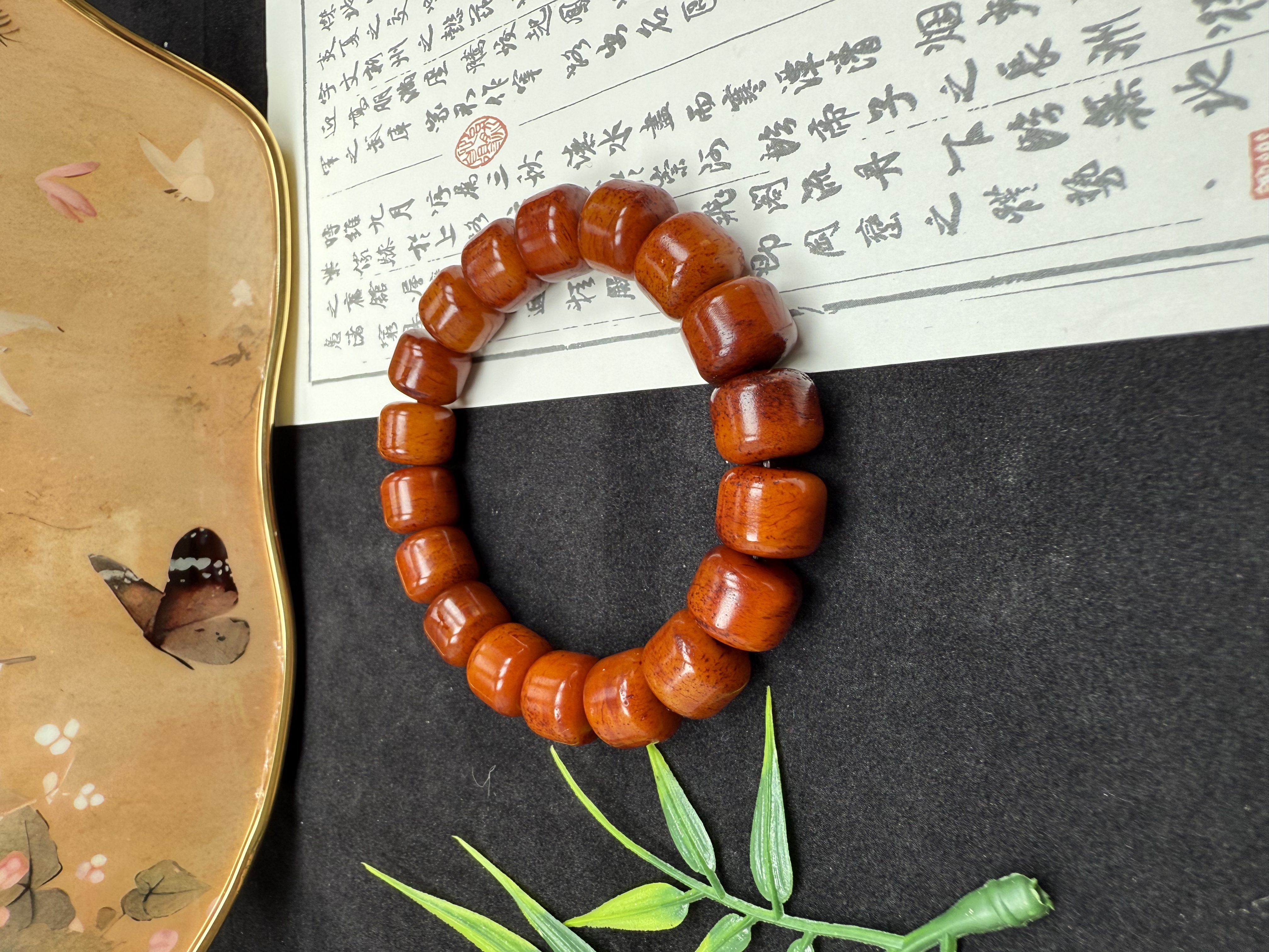 非金属珐琅手链 经典手串14×12