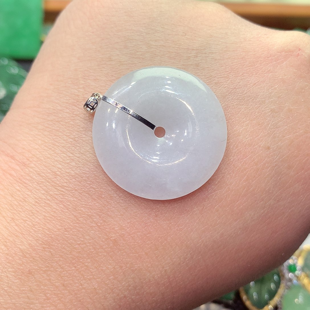 翡翠颈饰18K金镶嵌纯天然