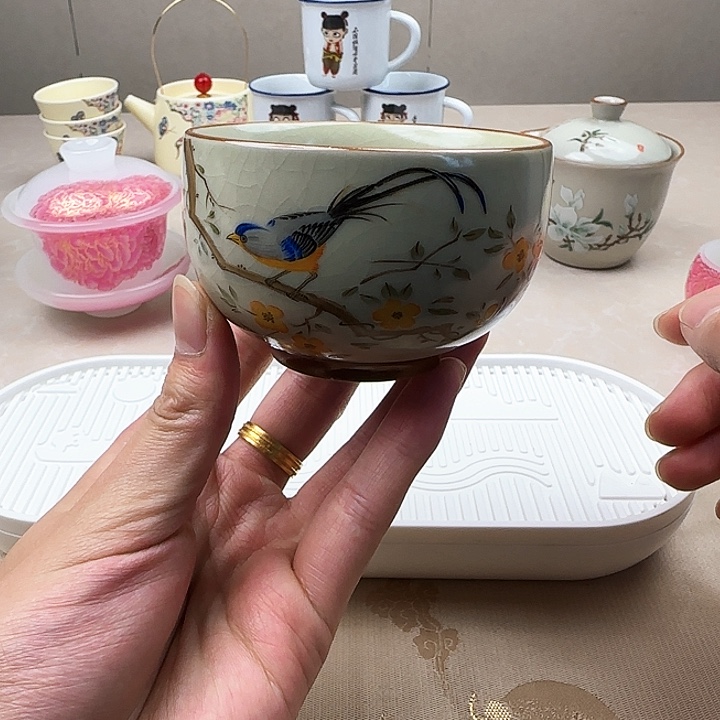 黄汝喜上眉梢铜钱杯