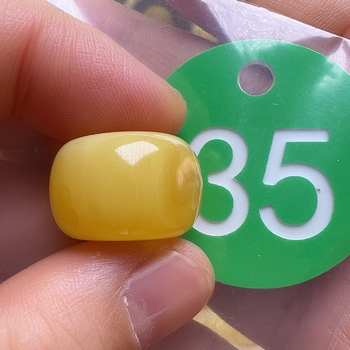 蜜蜡未镶嵌珠宝奇石18.6mm花粉
