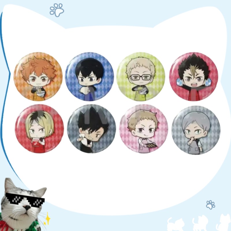 【日谷正版】排球少年  食玩系列 调理师 糕点联动 吧唧 贴纸 相卡