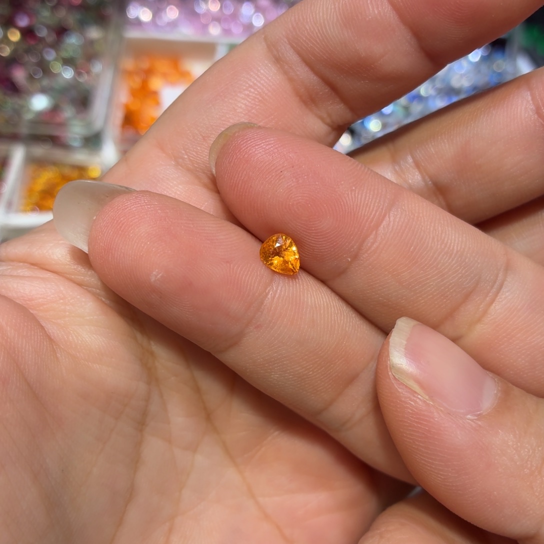 石榴石（芬达石）银S925镶嵌裸石