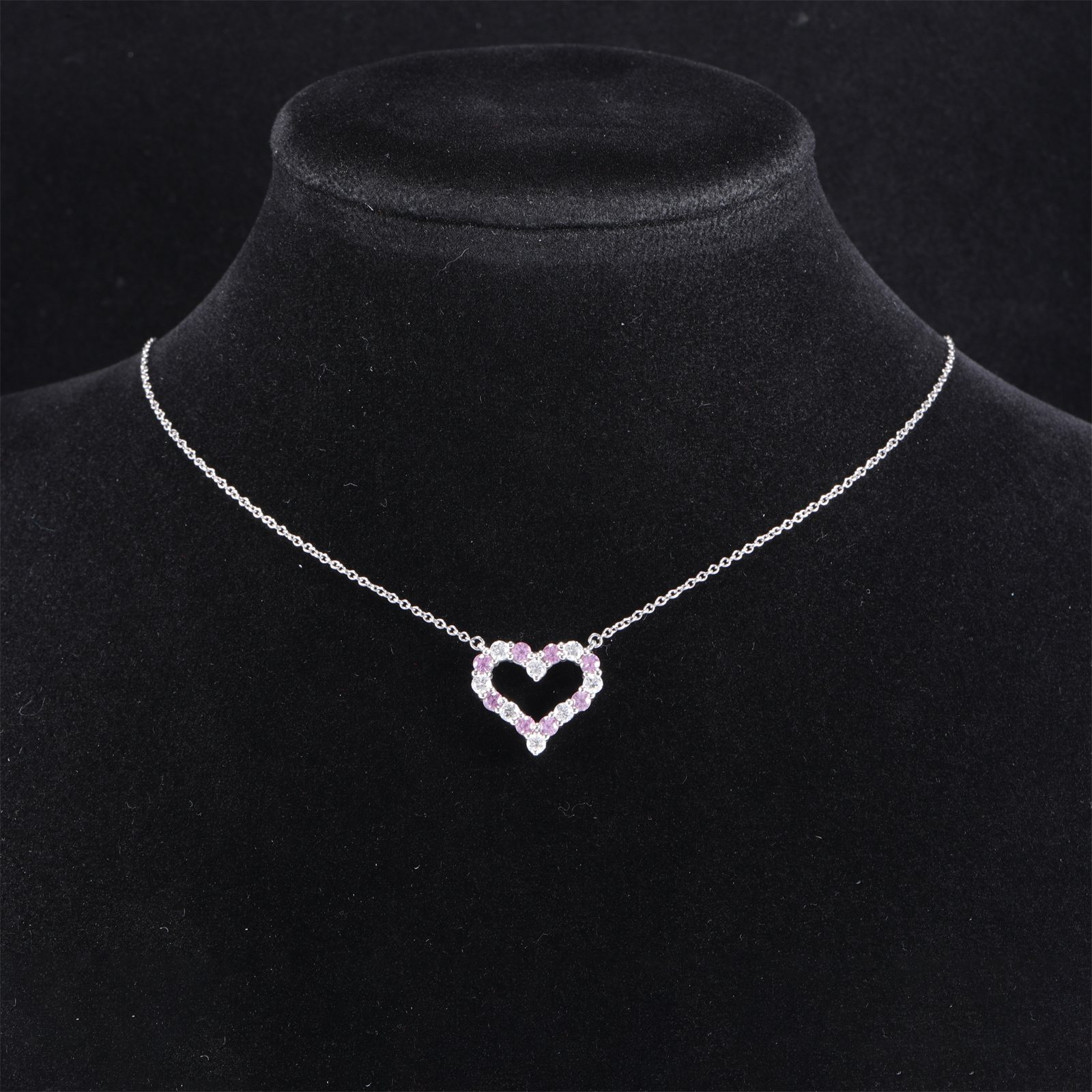 99新 Tiffany & Co./蒂芙尼 【66特价】爱心 心形 满钻 项链 小号