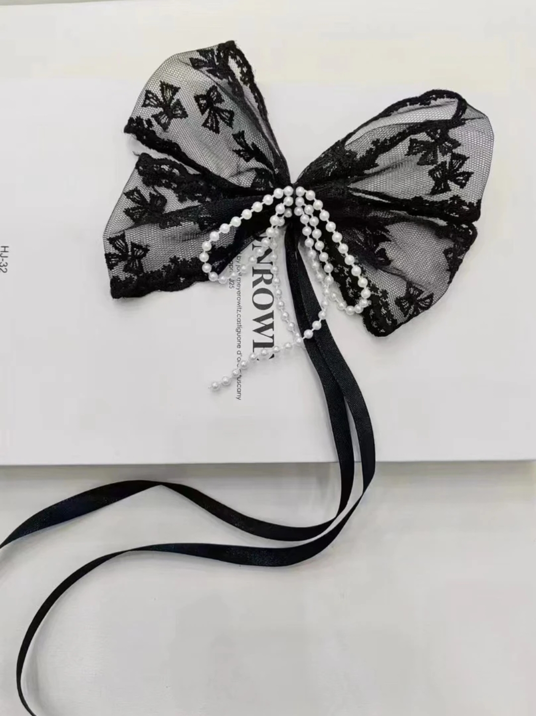 绑带带别针装饰蝴蝶花绑带可做装饰扎带两用带别针蕾丝蝴蝶结