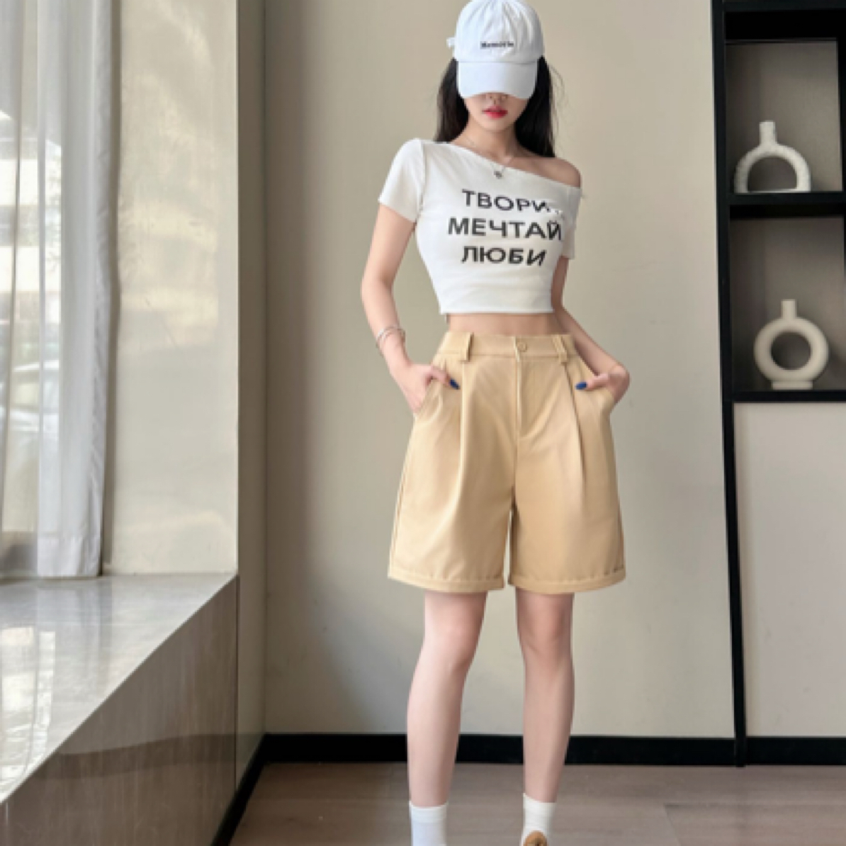 【暗黑玫瑰】长岛短裤升级2.0舒柔特抗皱显高显瘦阔腿裤女