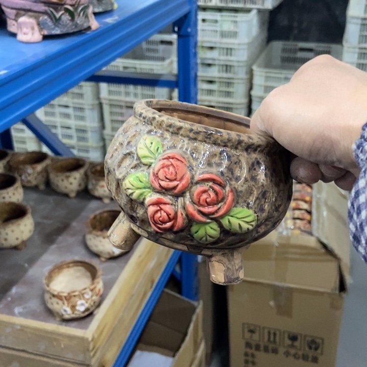 陶瓷花盆单场满9.9发9.5*9