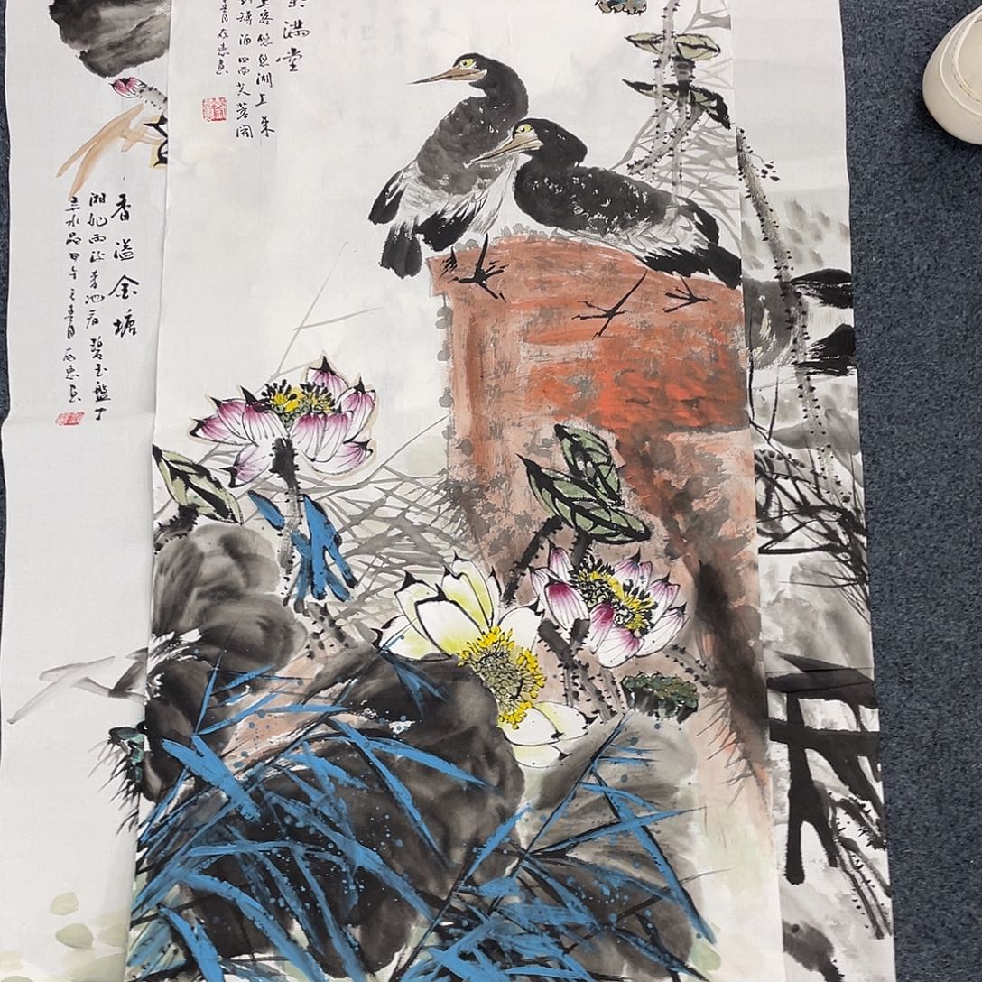国画纯手绘字画宣纸