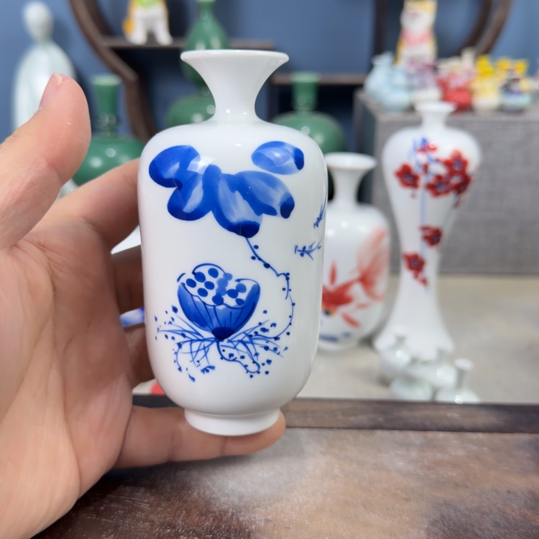 陶瓷手工小花器摆件