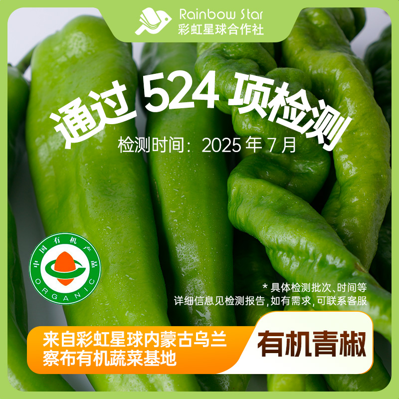 彩虹星球有机｜有机新鲜青椒现摘现发当季辣椒蔬菜新鲜青椒