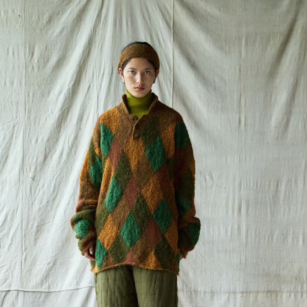 左岸迷香25秋冬新款毛衣  软糯撞色美