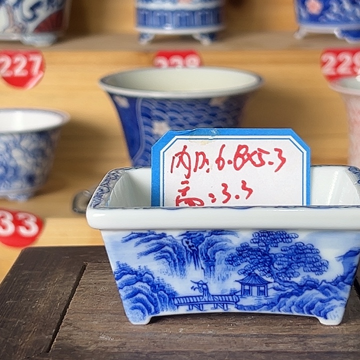 小***南墨奈手绘陶瓷花盆内口高