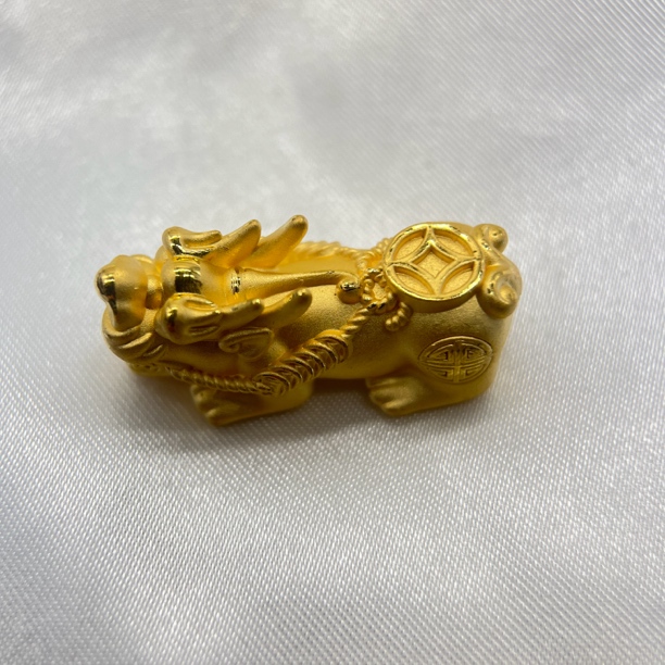 足金饰品/铜钱貔貅通孔/2.20/1A5A0632/h