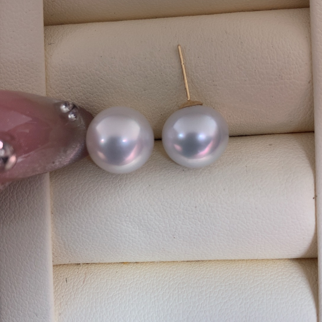 海水珍珠耳饰18K金镶嵌