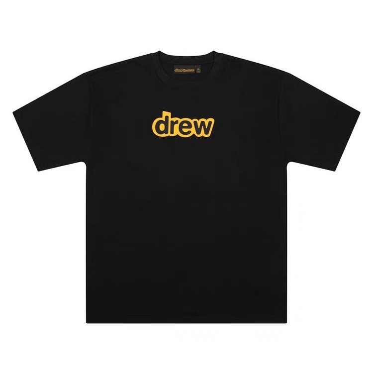 drew house secret字母Logo印花圆领短袖T恤 黑色 DH-HJ2121-SEBK