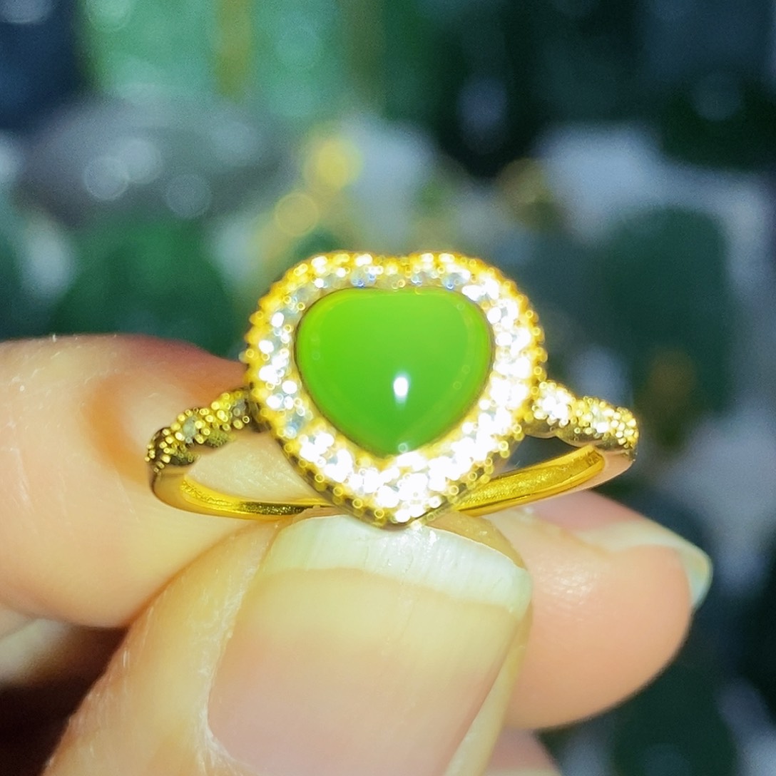 和田玉（碧玉）颈饰银S925镶嵌