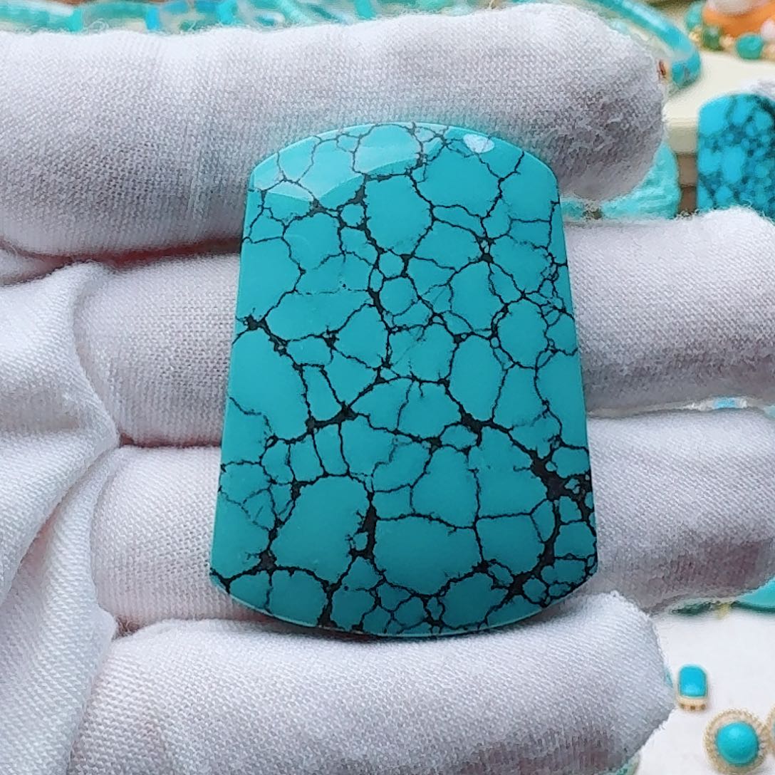 绿松石未镶嵌珠宝奇石精品超大无事牌